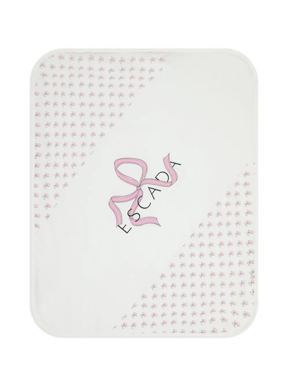 Escada Kids Coperta a fiori con fiocco - Bianco