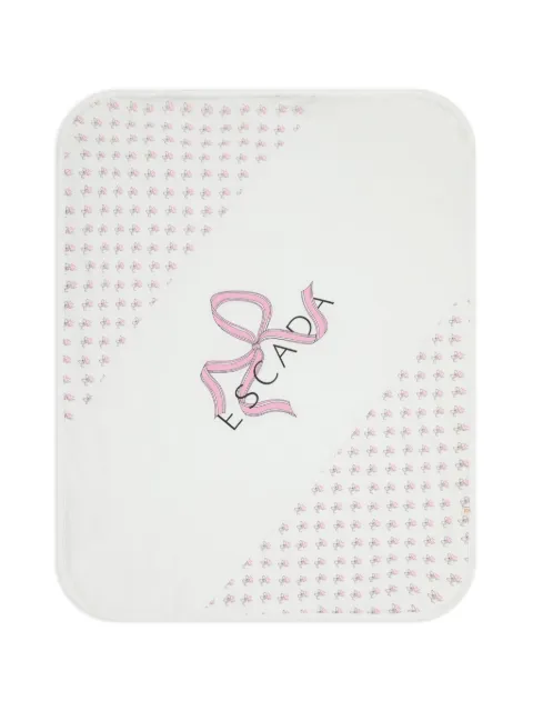 Escada Kids couverture à fleurs à détail de nœud