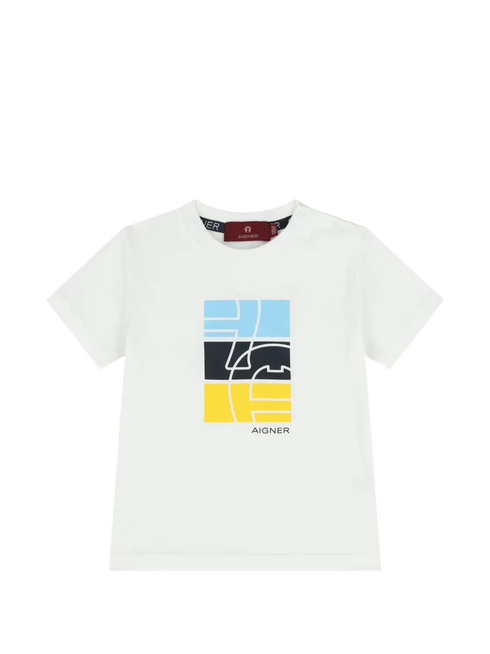 Aigner Kids logo-print T-shirt - Bianco