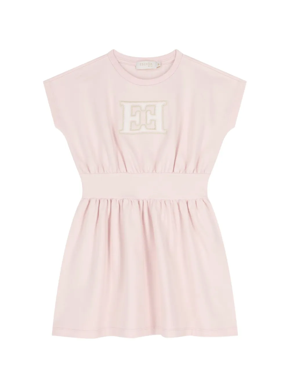 Escada Kids' Logo-patch Dress In Blue