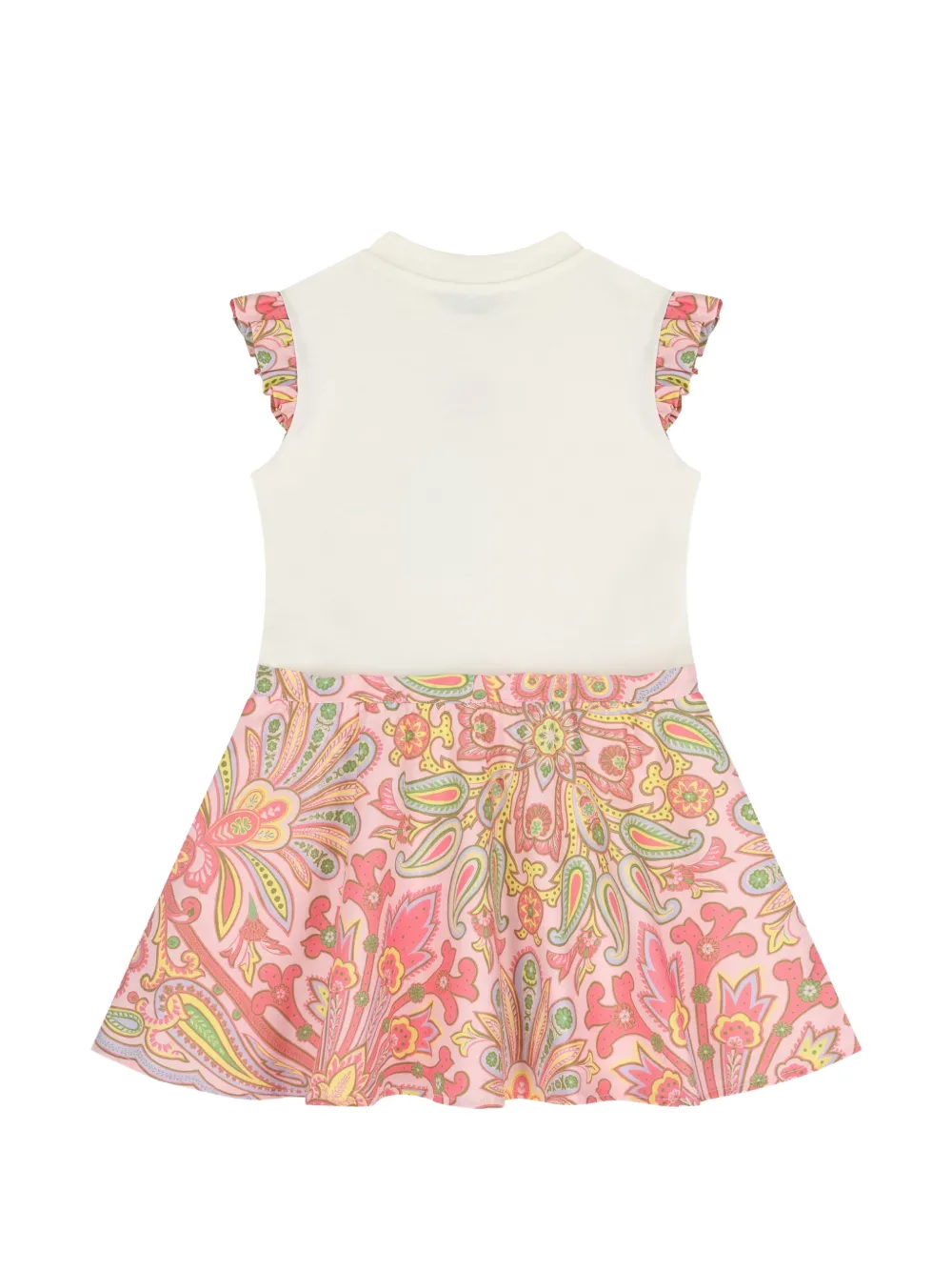 ETRO KIDS Jurk met ruches en paisley-print Roze
