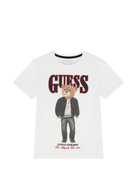 guess kids teddy-print T-shirt