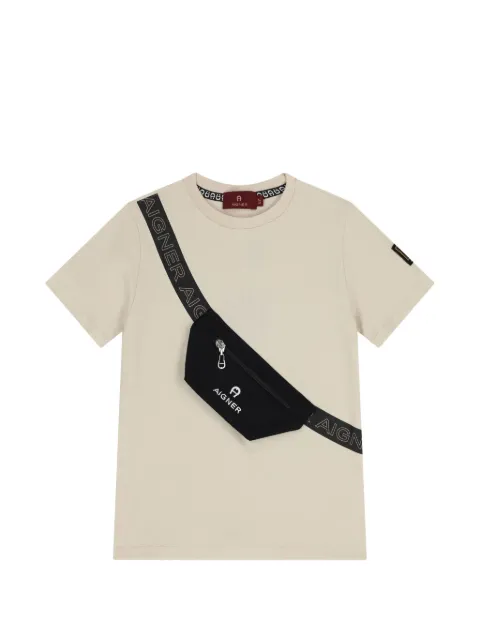 Aigner Kids playera estilo bolsa con logo