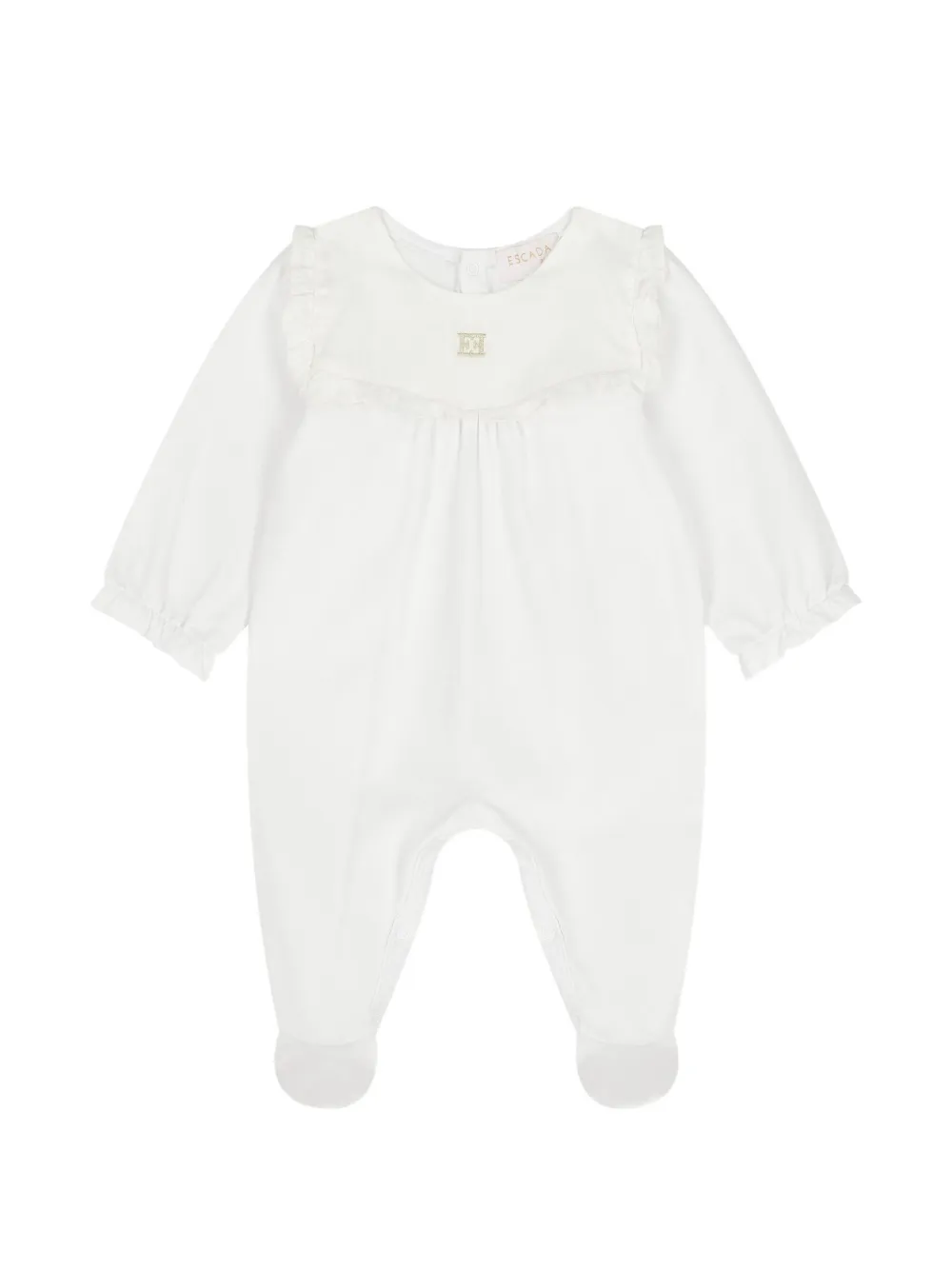 Escada Kids ruffled pyjama - White