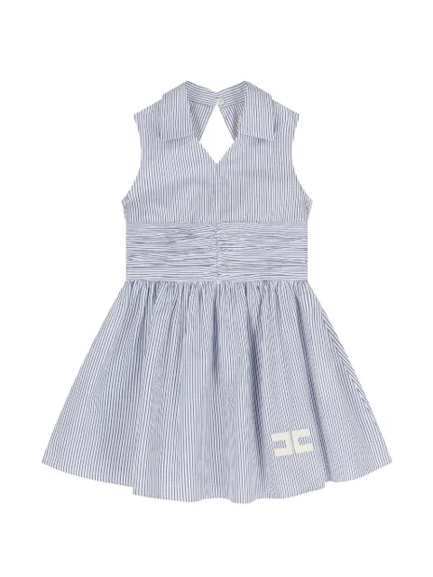 Elisabetta Franchi Kids vestido con cuello a raya