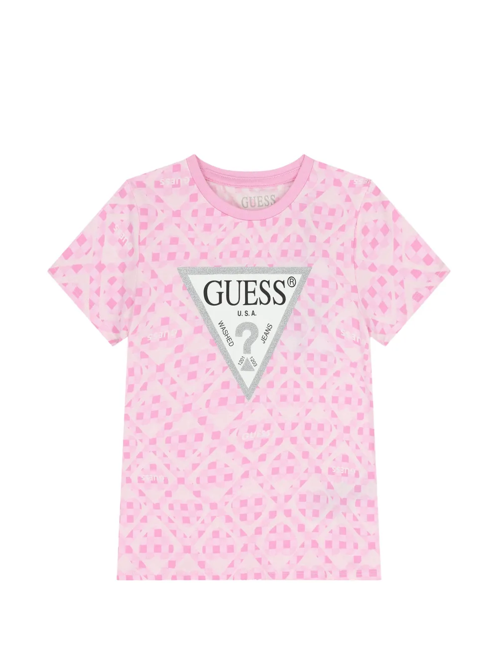 guess kids patterned T-shirt - Rosa