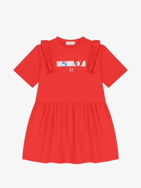 Escada Kids 荷叶边图案连衣裙