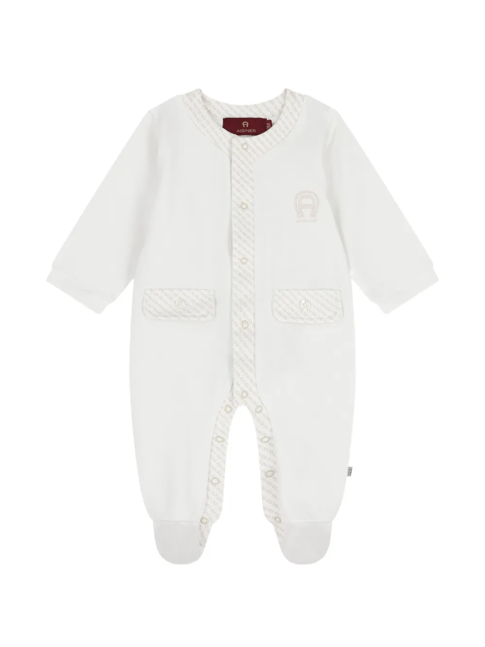 Aigner Kids Pigiama con logo - Bianco