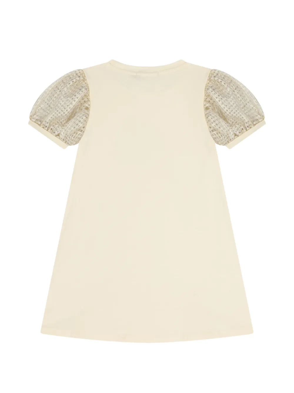 Aigner Kids Jurk met pofmouwen Beige