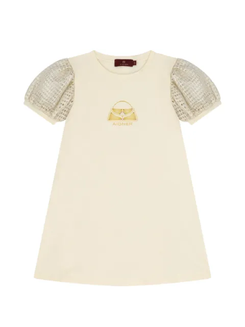 Aigner Kids vestido con mangas farol