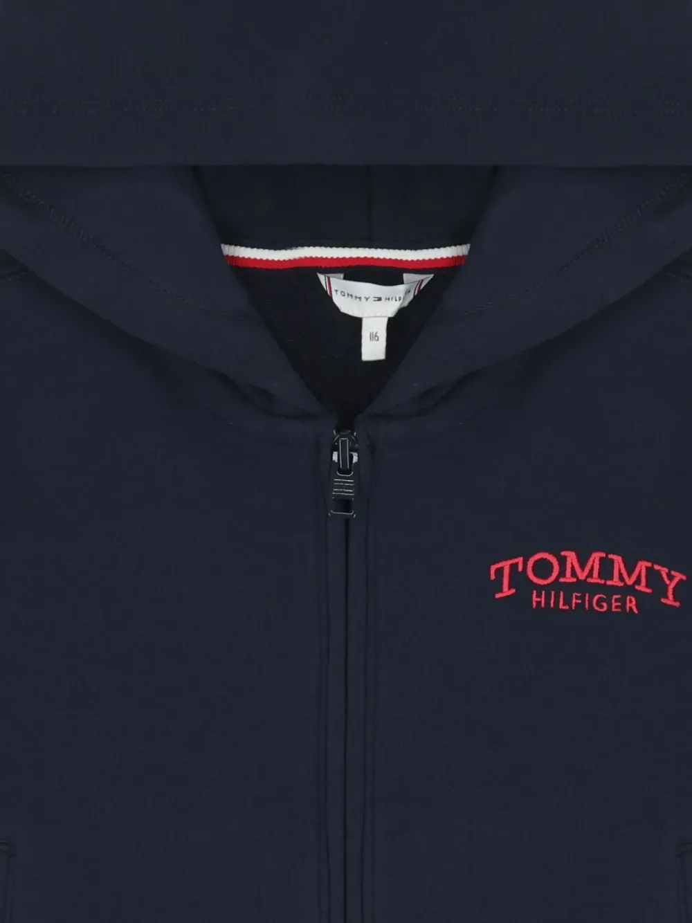 Tommy Hilfiger Junior Hoodie met geborduurd logo Blauw