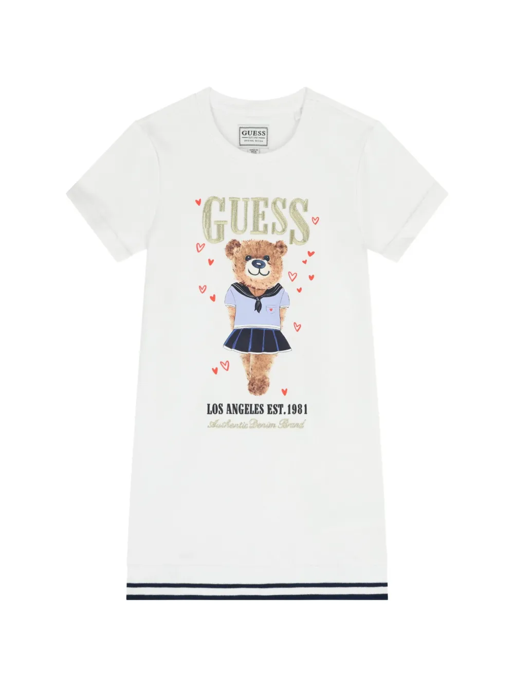 guess kids embroidered dress - Bianco