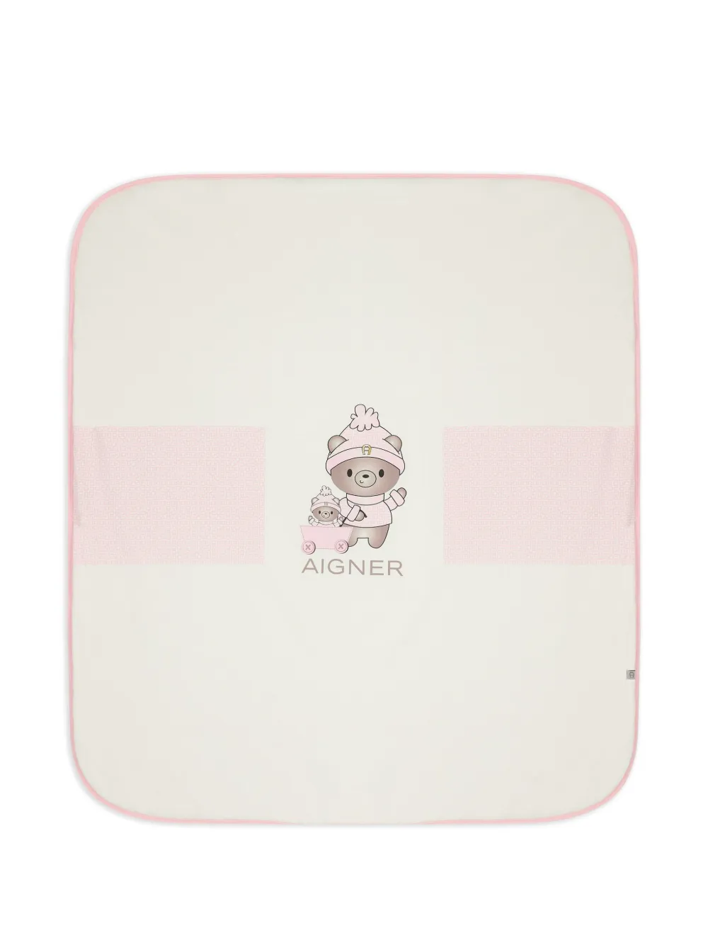 Aigner Kids cartoon-print blanket - Rosa