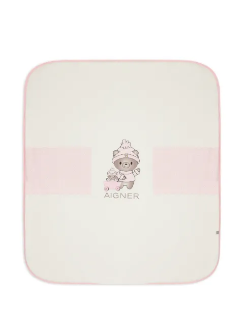 Aigner Kids 卡通印花毯子