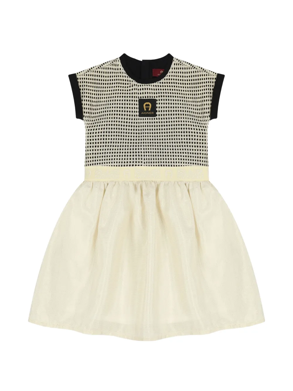 Aigner Kids logo-detail dress - Toni neutri