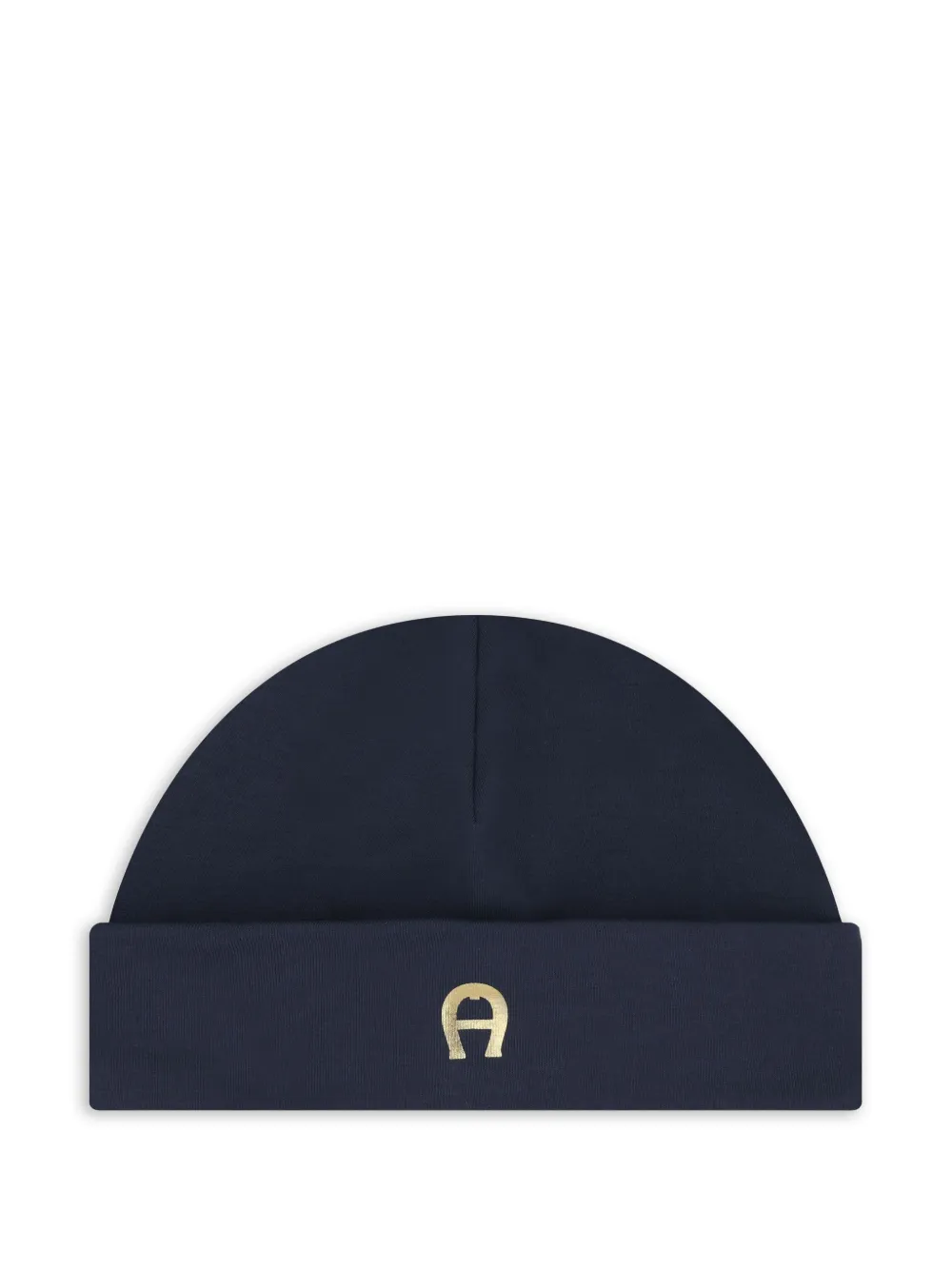 Aigner Kids logo-detail beanie hat - Blu