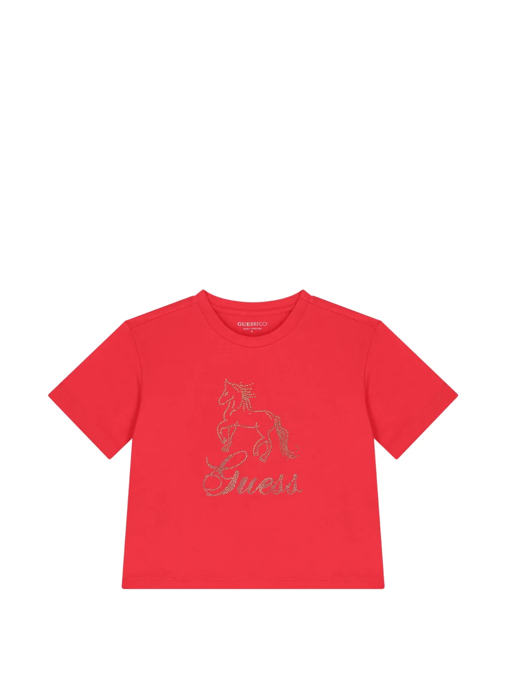guess kids T-shirt con stampa - Rosso