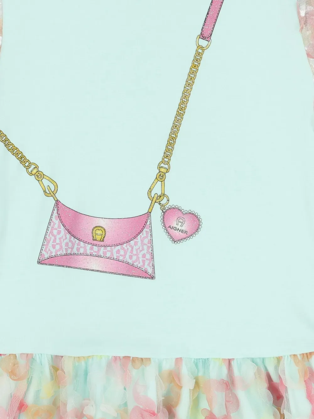 Aigner Kids Jurk met ruches Blauw