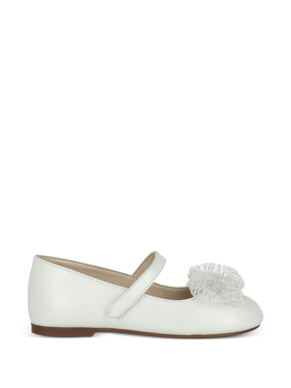 BabyWalker Ballerina's met klittenband en strik Wit