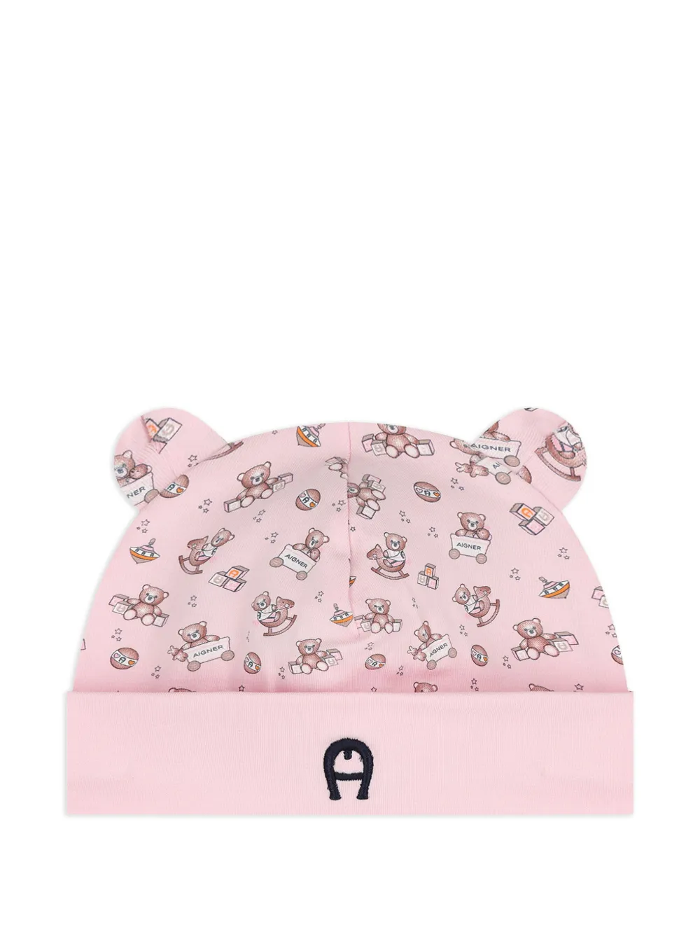 Aigner Kids Berretto con motivo Teddy Bear - Rosa