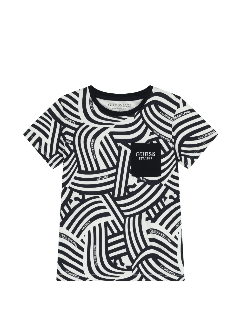 guess kids T-shirt con taschino - Blu