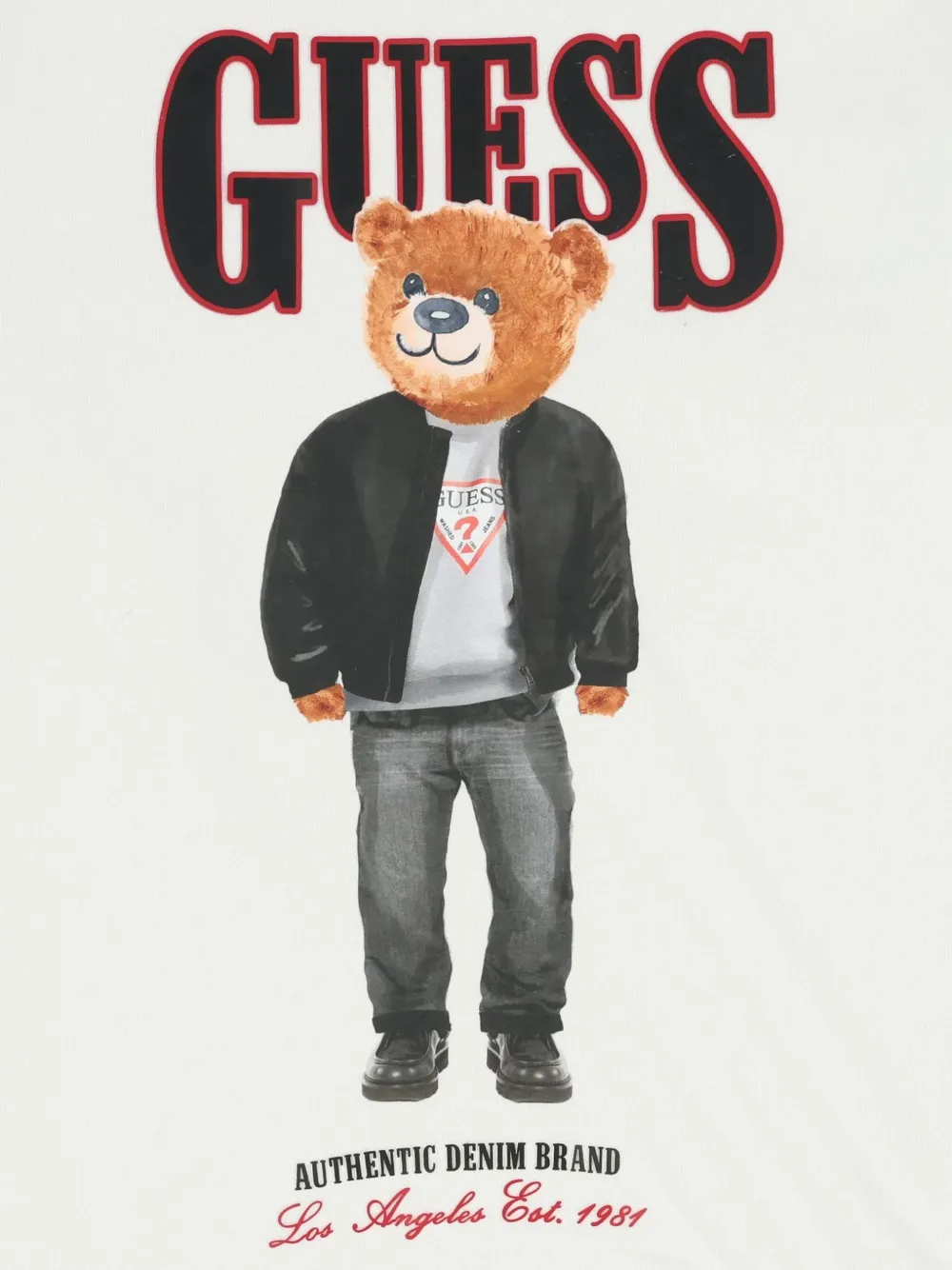 guess kids Sweater met teddybeerprint Wit