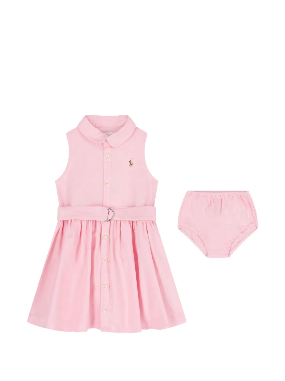 POLO RALPH LAUREN KIDS belted dress set - Rosa