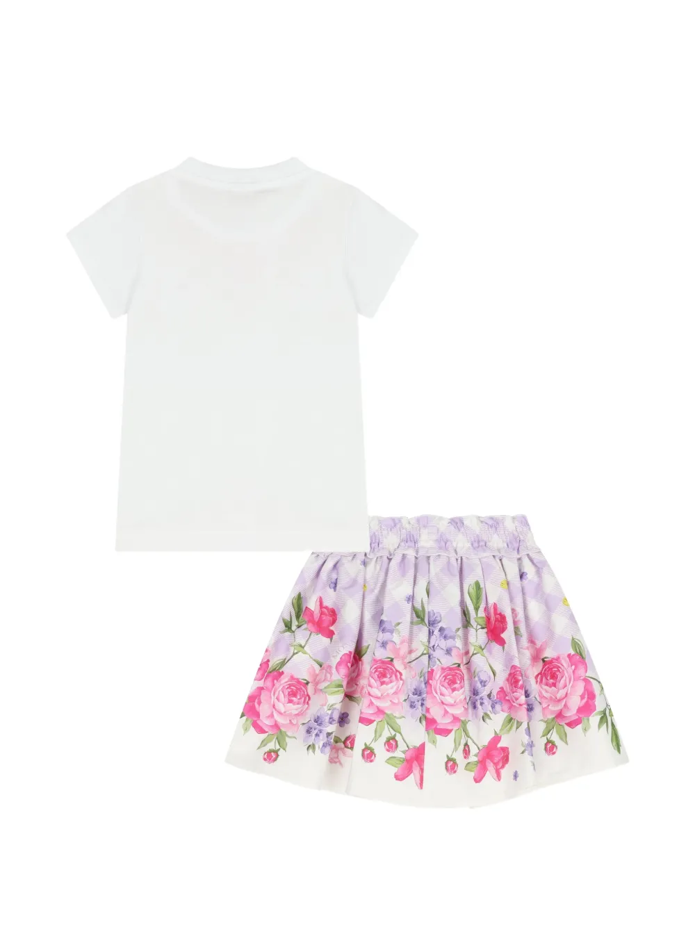 Monnalisa Rok set met bloemenprint Wit