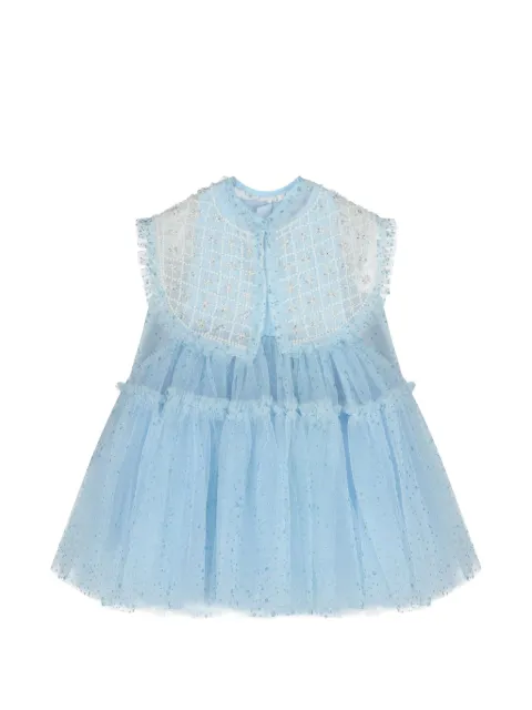 Escada Kids 비즈 러플 드레스