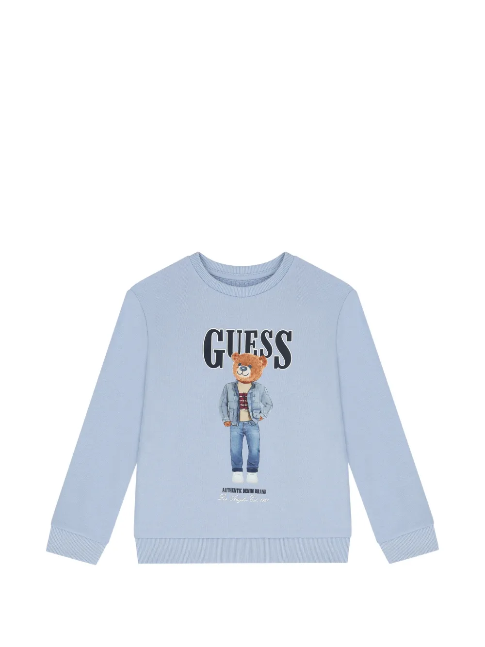 guess kids Felpa con stampa Teddy Bear - Blu