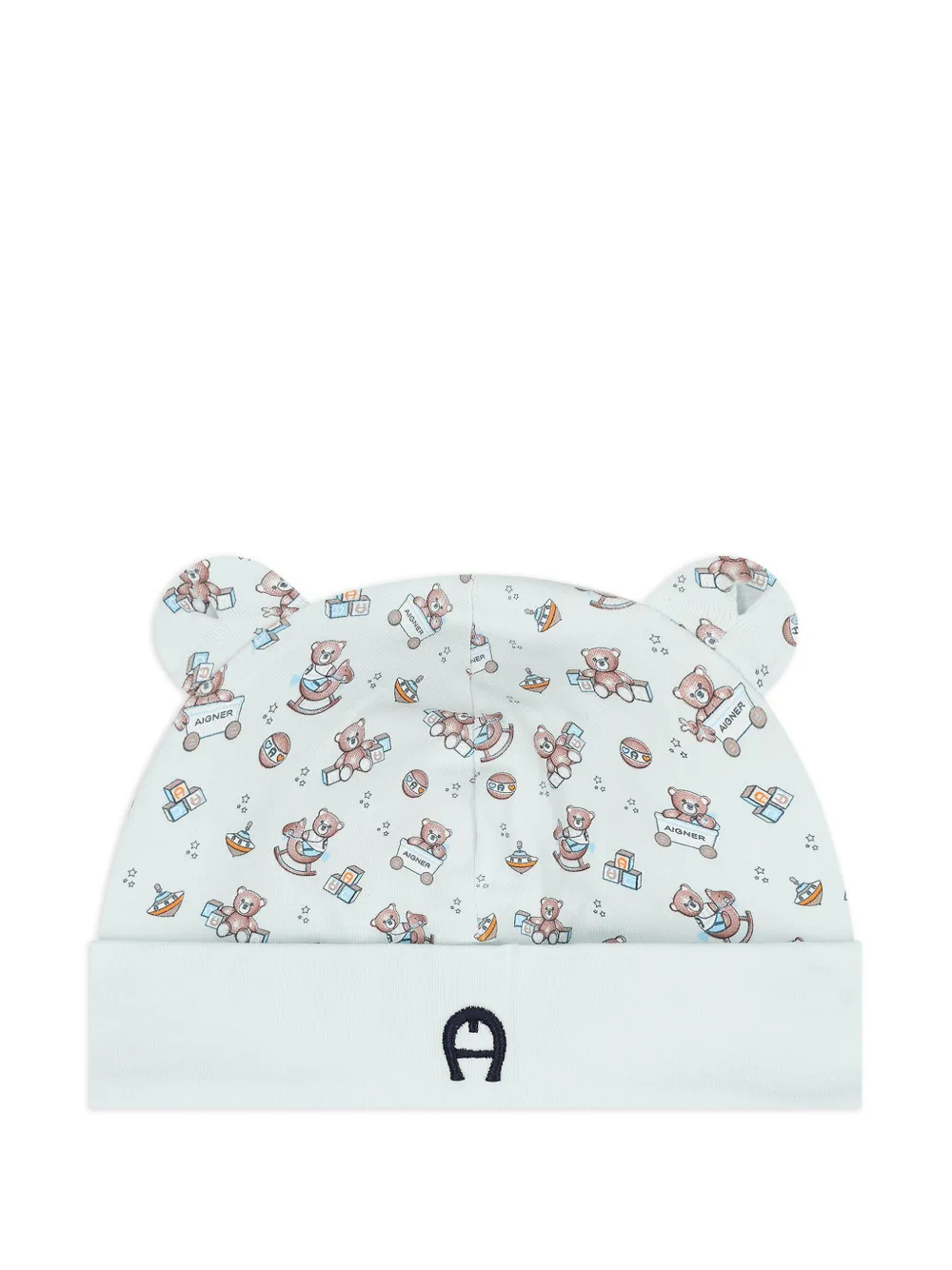 Aigner Kids Berretto con motivo Teddy Bear - Blu