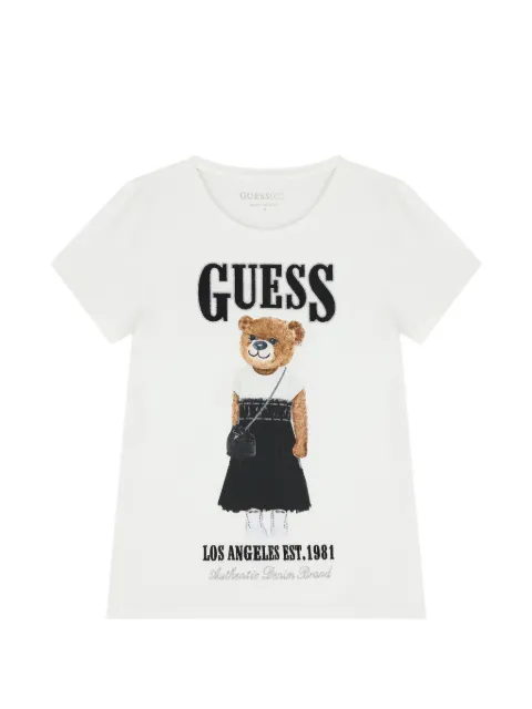 guess kids bear-graphic T-shirt