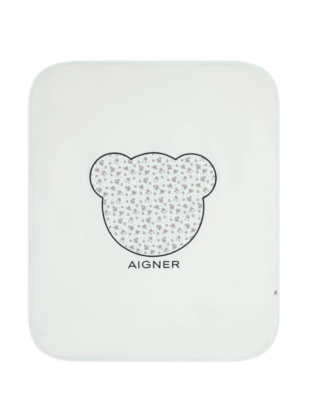 Aigner Kids printed blanket - Bianco