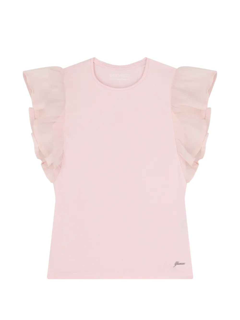 guess kids ruffled T-shirt - Rosa