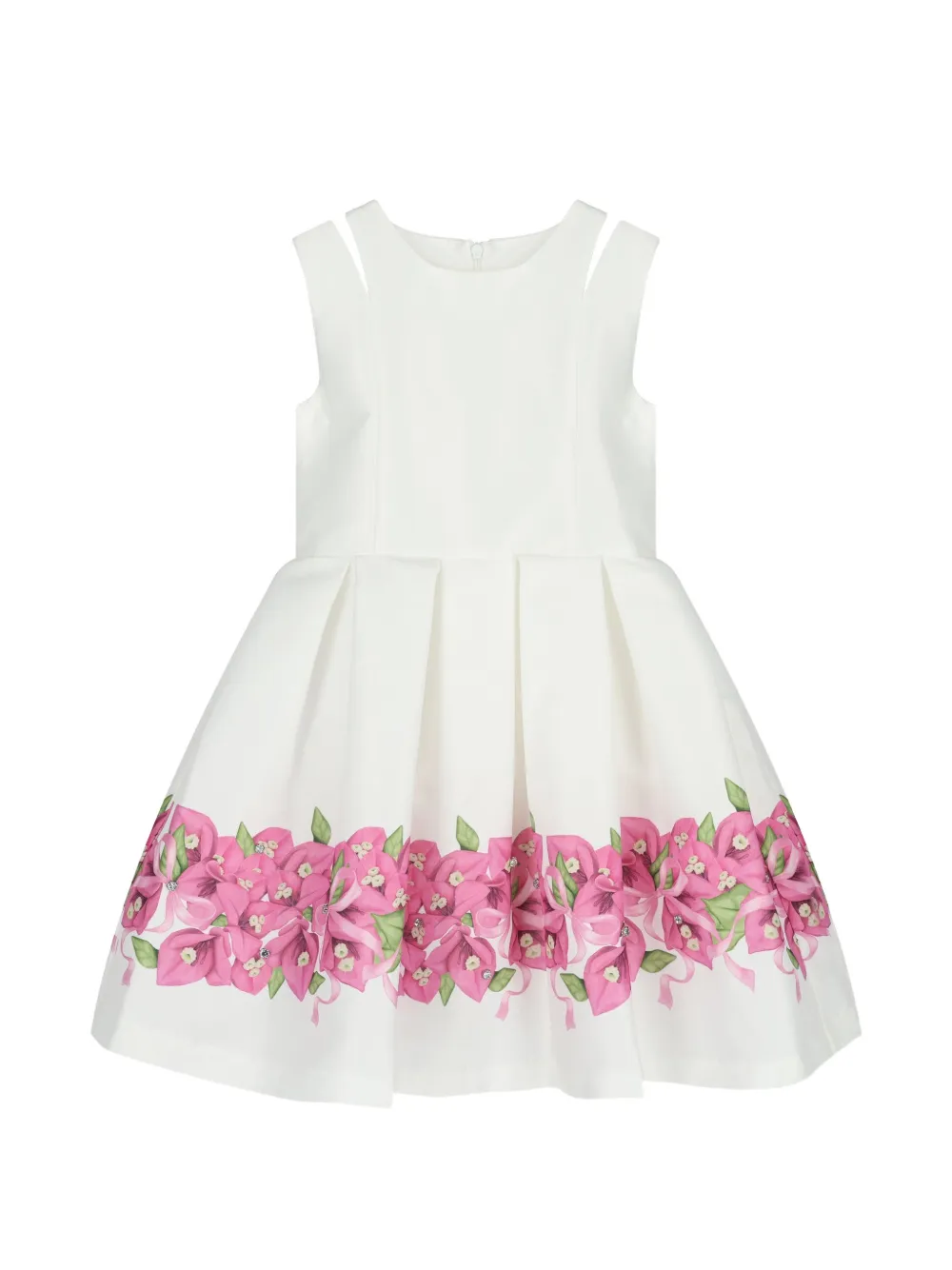 MAMA LUMA KIDS floral border dress - Weiß