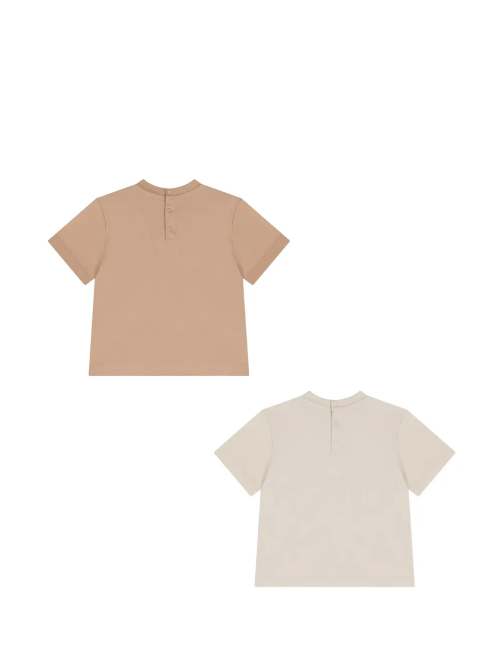 Emporio Armani Kids T-shirt met ronde hals en grafische print Beige