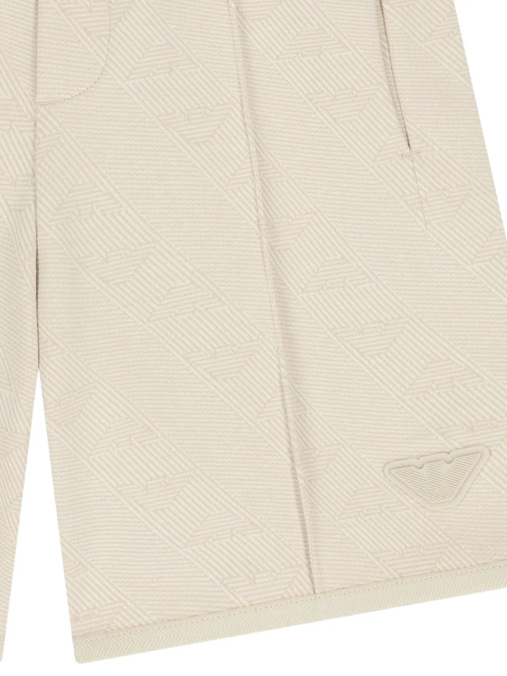 Emporio Armani Kids Shorts met jacquard Beige