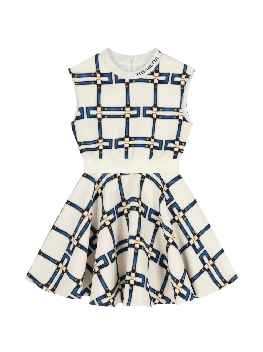 Elisabetta Franchi Kids Mouwloze jurk Wit