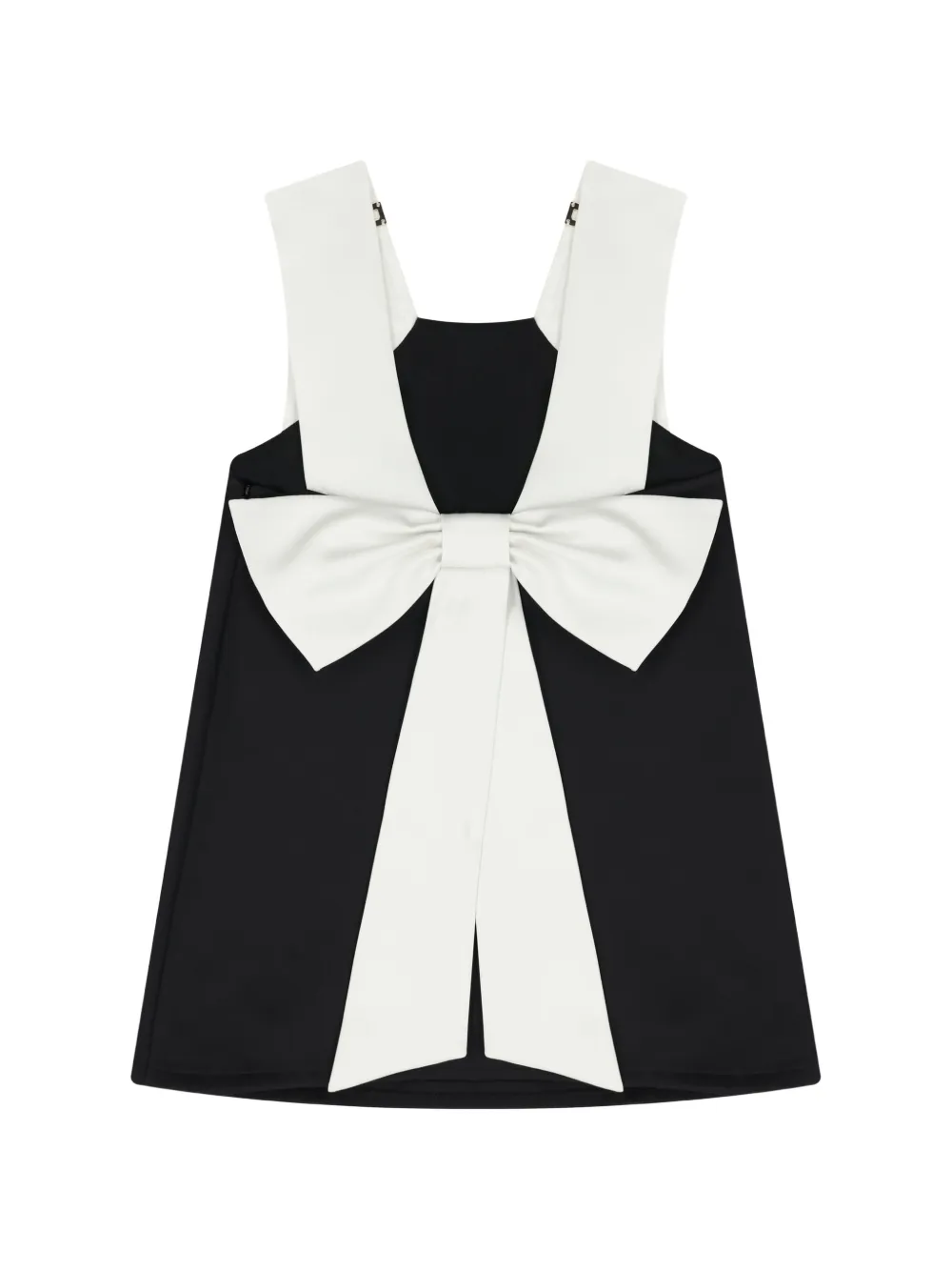 Elisabetta Franchi Kids Trapeze jurk met strik Zwart