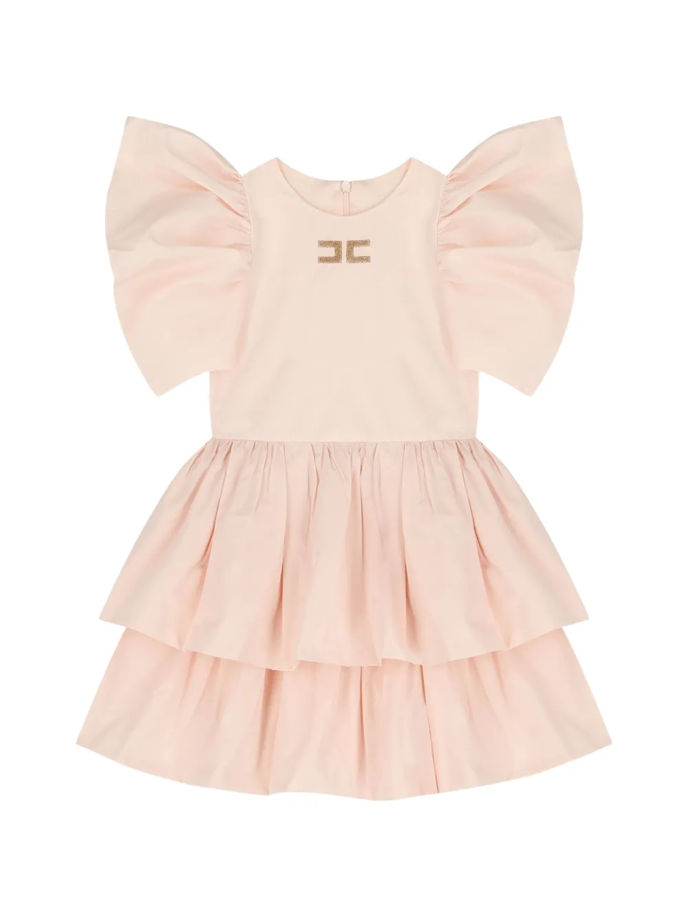 Elisabetta Franchi Kids Jurk met ruches Roze