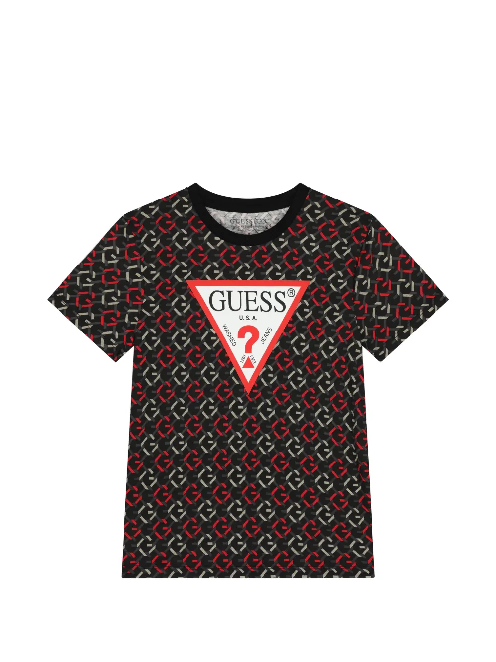 guess kids patterned T-shirt - Nero