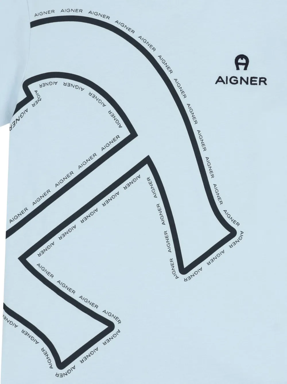 Aigner Kids T-shirt met logo Blauw