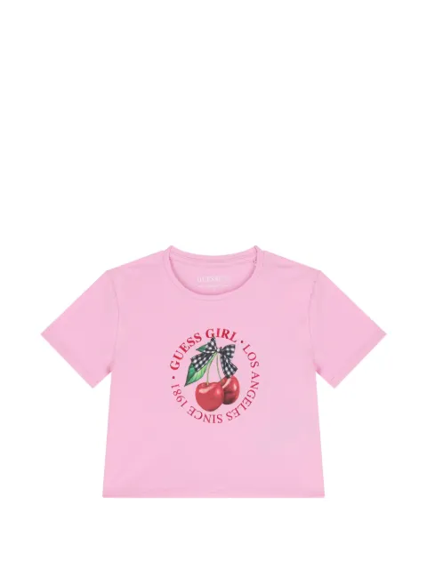 guess kids cherry-print T-shirt