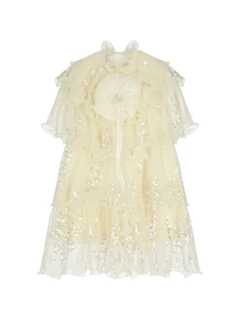 Escada Kids vestido bordado con lentejuelas