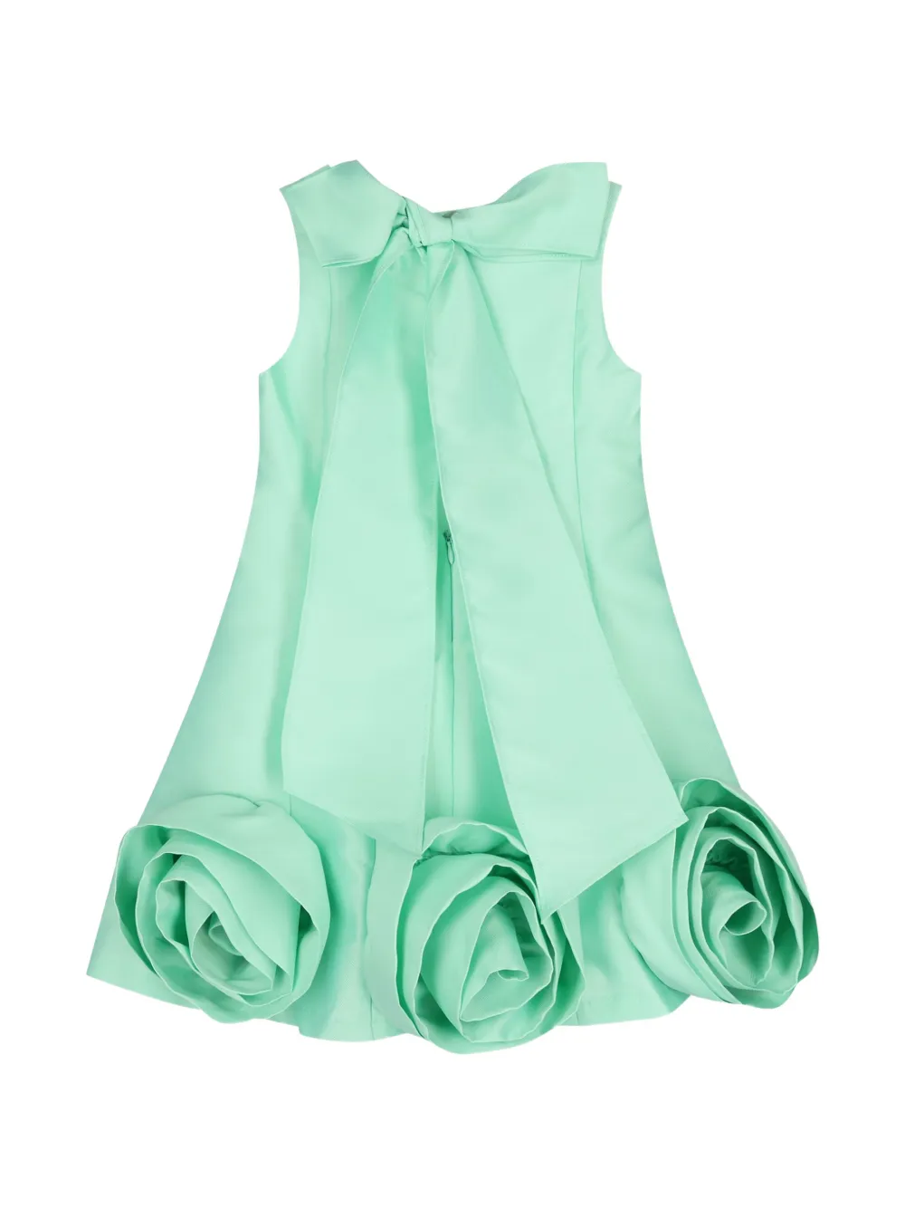 MAMA LUMA KIDS Mouwloze jurk met roosdetail Groen