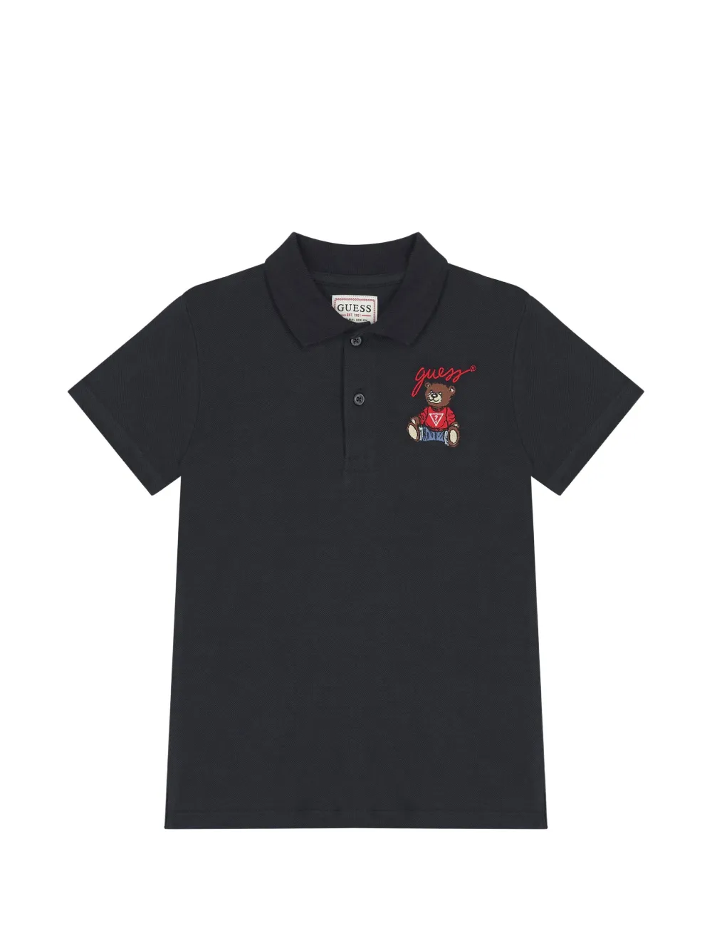 guess kids Polo con ricamo orsetto - Blu