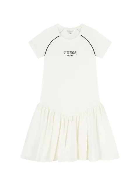 guess kids robe volantée à détails contrastants