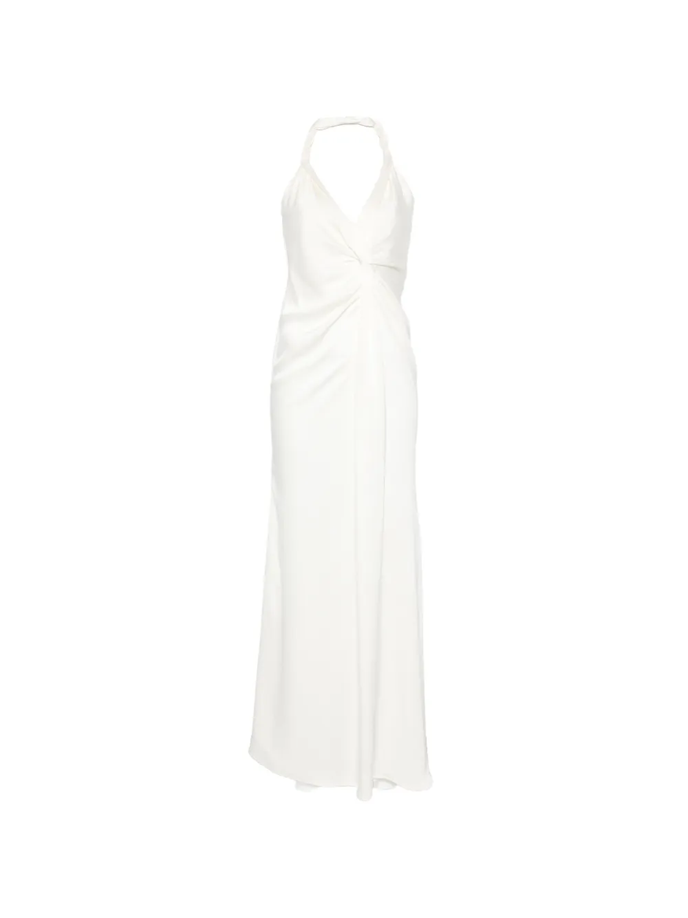 Eleh twisted halterneck maxi dress - Bianco