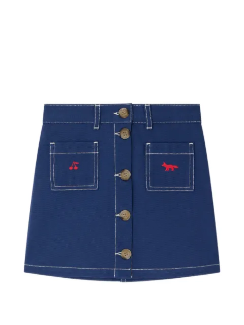 Bonpoint x Maison Kitsuné Laurine embroidered buttoned skirt