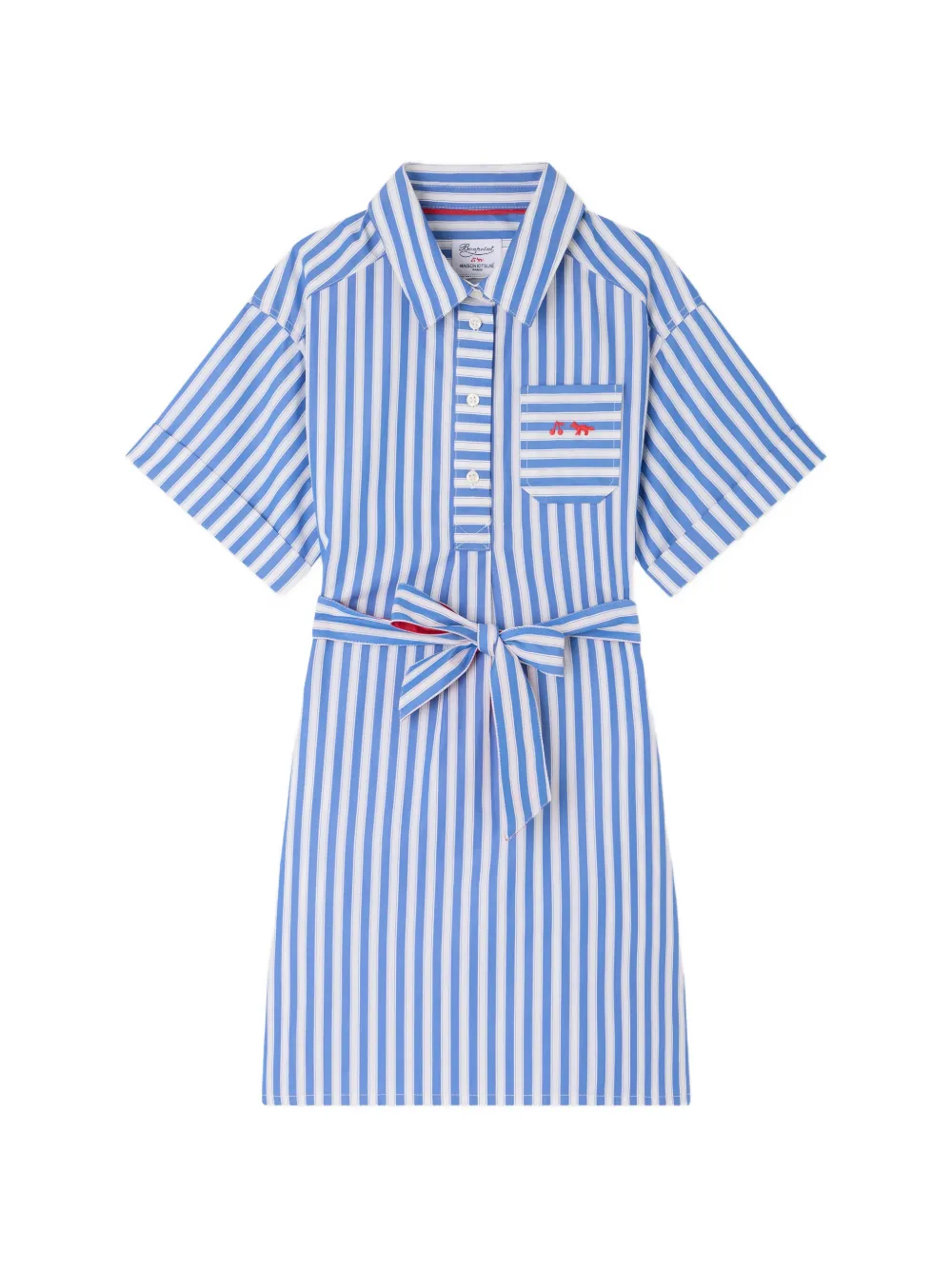 Bonpoint x Maison Kitsuné Lissandra Hemdkleid - Blau